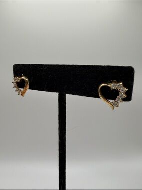 Gold plated Sterling Silver 925 Crystal Stud Earrings